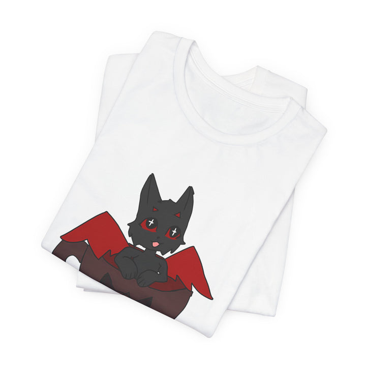 Chi in a Mug T-Shirt – Süßes Fledermaus-Kätzchen in der Kakaotasse