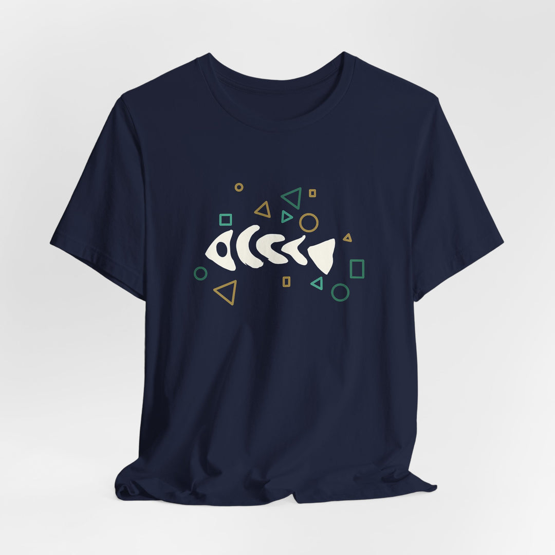 Fish Bone T-Shirt – Geometrisches Fischskelett