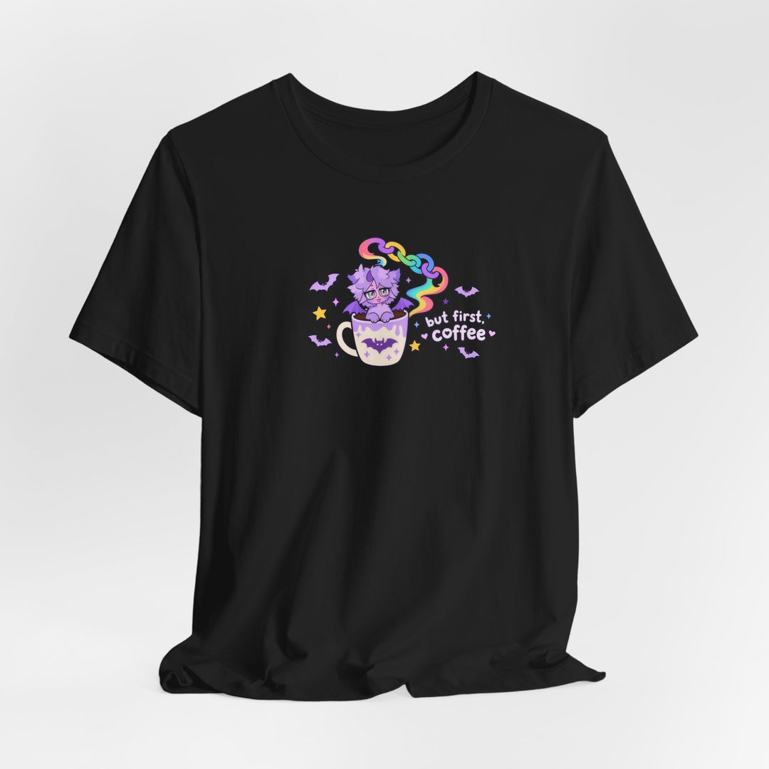 But First, Coffee T-Shirt – Dämonen-Kätzchen in der Kaffeetasse