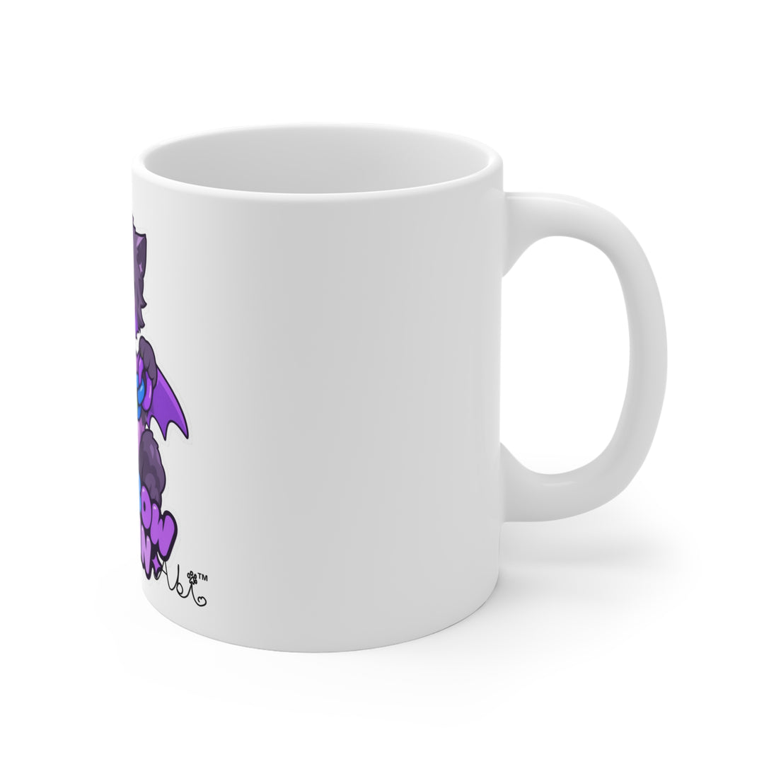 Rainbow Chain Mascot Mug – Cute Demon Cat Coffee Mug 11oz