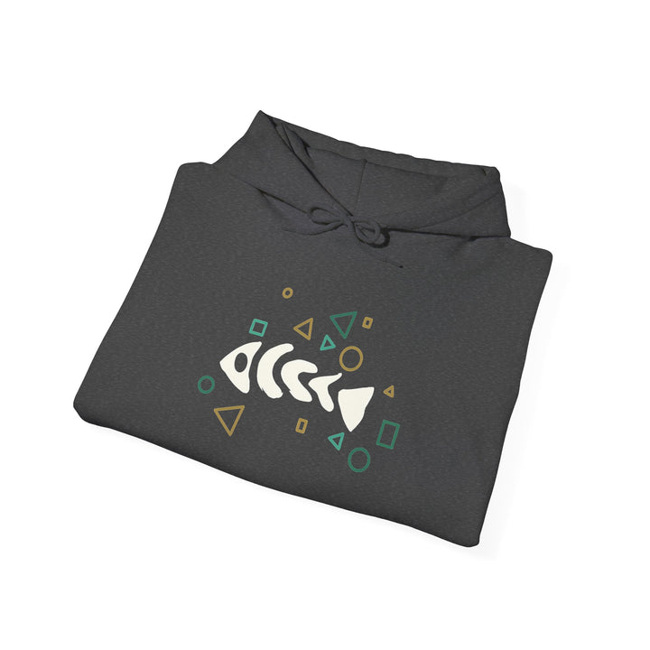 Fish Bone Hoodie – Geometrisches Fischskelett