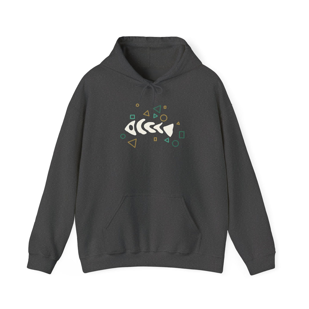 Fish Bone Hoodie – Geometrisches Fischskelett