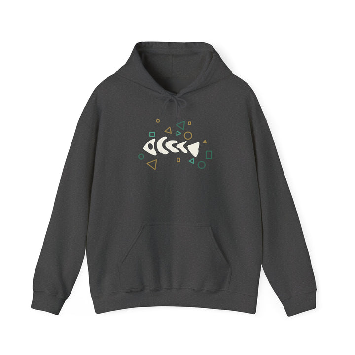 Fish Bone Hoodie – Geometrisches Fischskelett