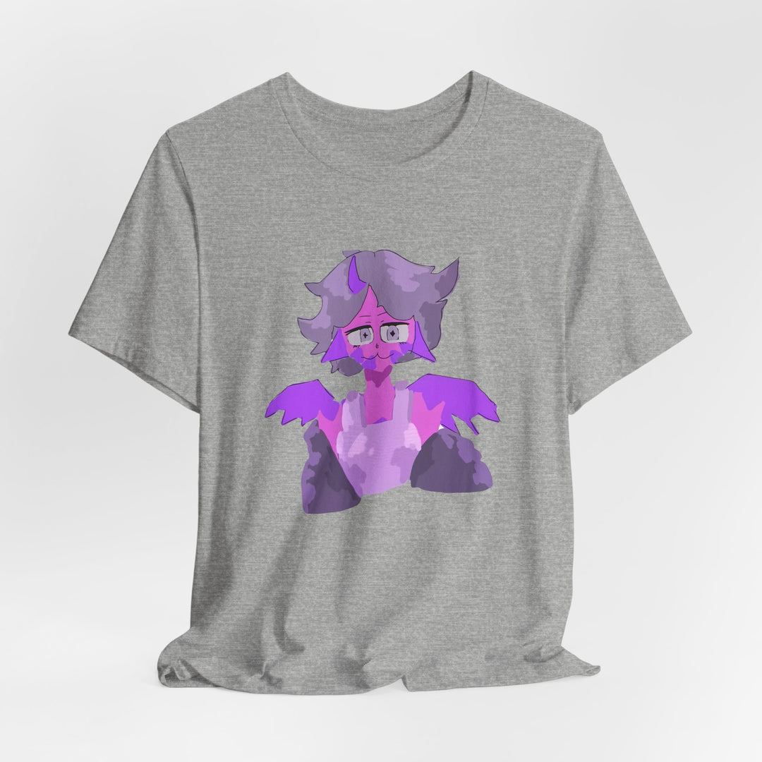 Purple Demon Cat Tee – Cute Gothic Anime Bat-Kitten T-Shirt