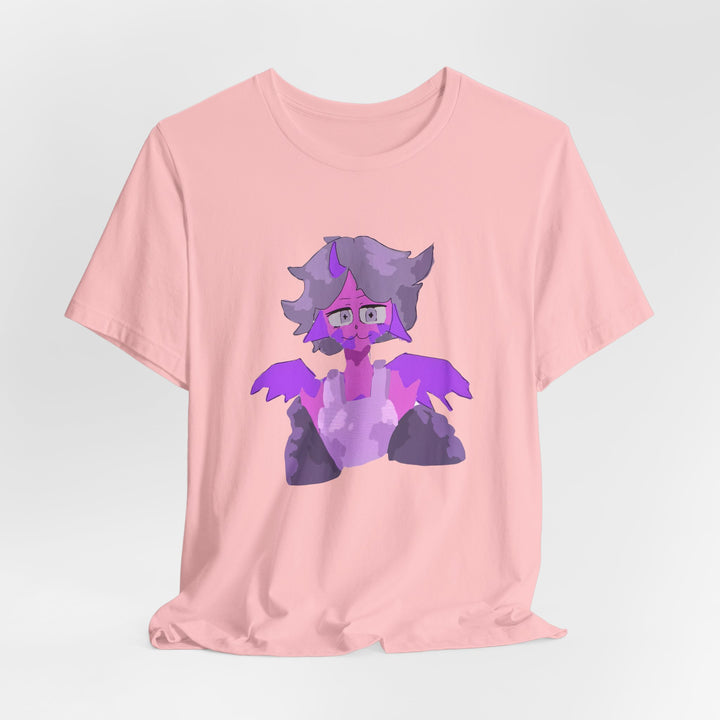 Purple Demon Cat Tee – Cute Gothic Anime Bat-Kitten T-Shirt