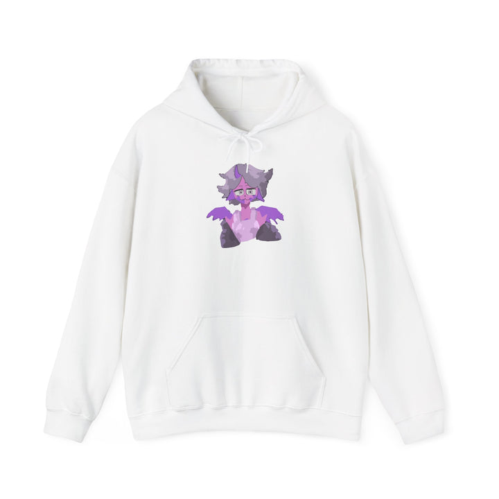 Purple Demon Cat Hoodie — Cute Gothic Anime Bat-Kitten Graphic Hoodie