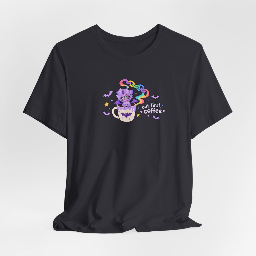 But First, Coffee T-Shirt – Dämonen-Kätzchen in der Kaffeetasse